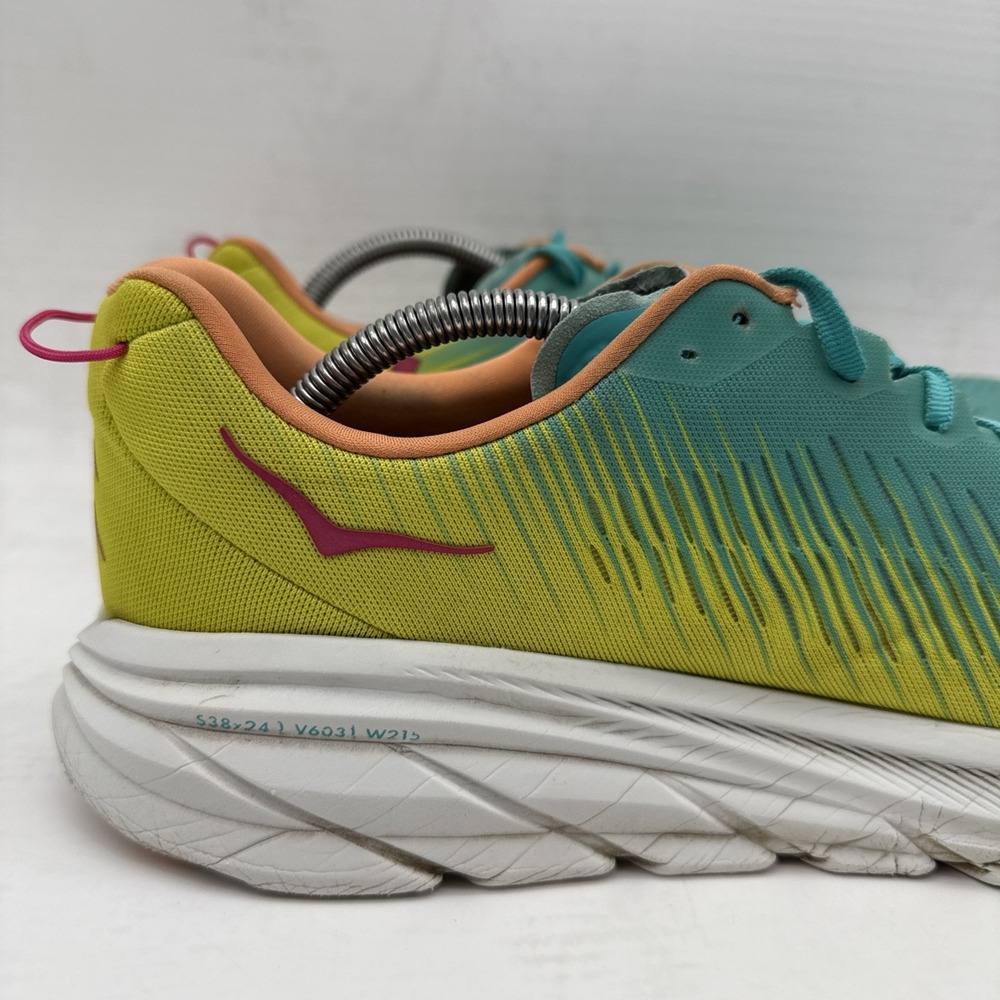 Hoka One One Rincon 3 Mens 11.5D Shoes Green Yellow Running Sneaker 1119395 CEPR - Picture 15 of 16